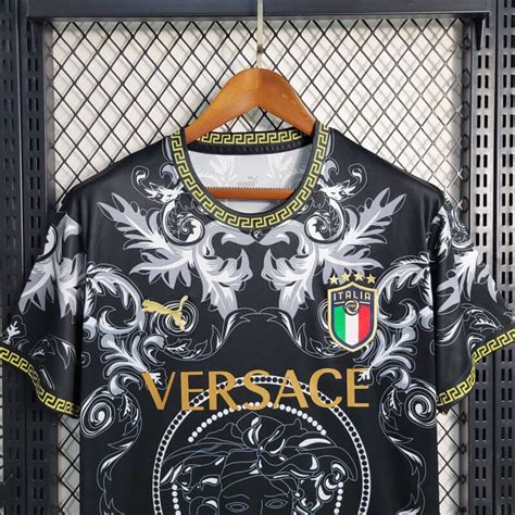 italy x versace black|Italy 23/24 Special “Italy X Versace” Black Jersey.